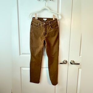 Good American Skinny Jeans Size 4/27 Bronze Brown Stretch Denim